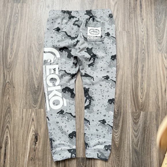 Ecko Unltd Camo Logo Jogger Pants Men's Gray/black Large - Picture 3 of 16